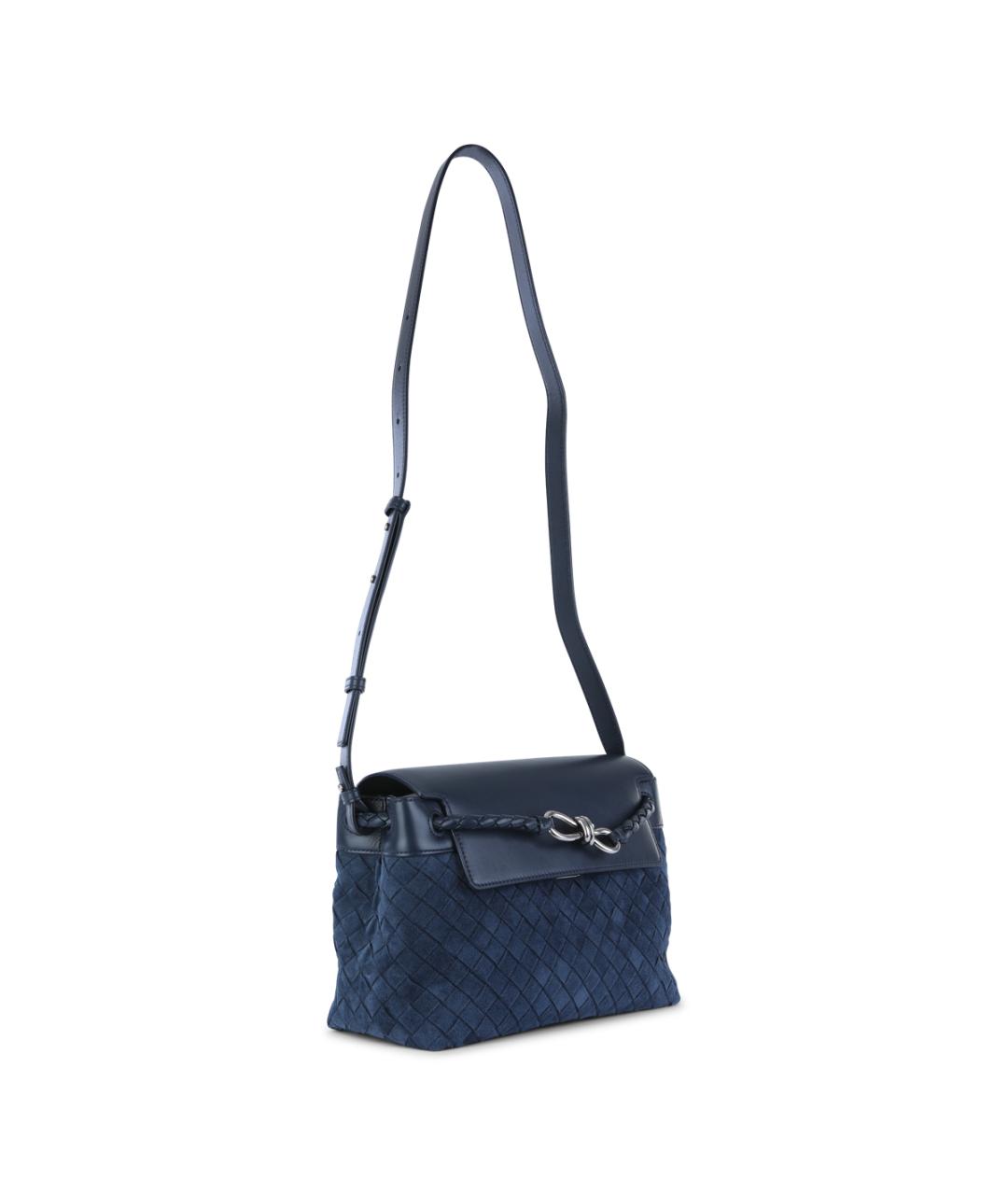 BOTTEGA VENETA Синяя замшевая сумка на плечо, фото 2