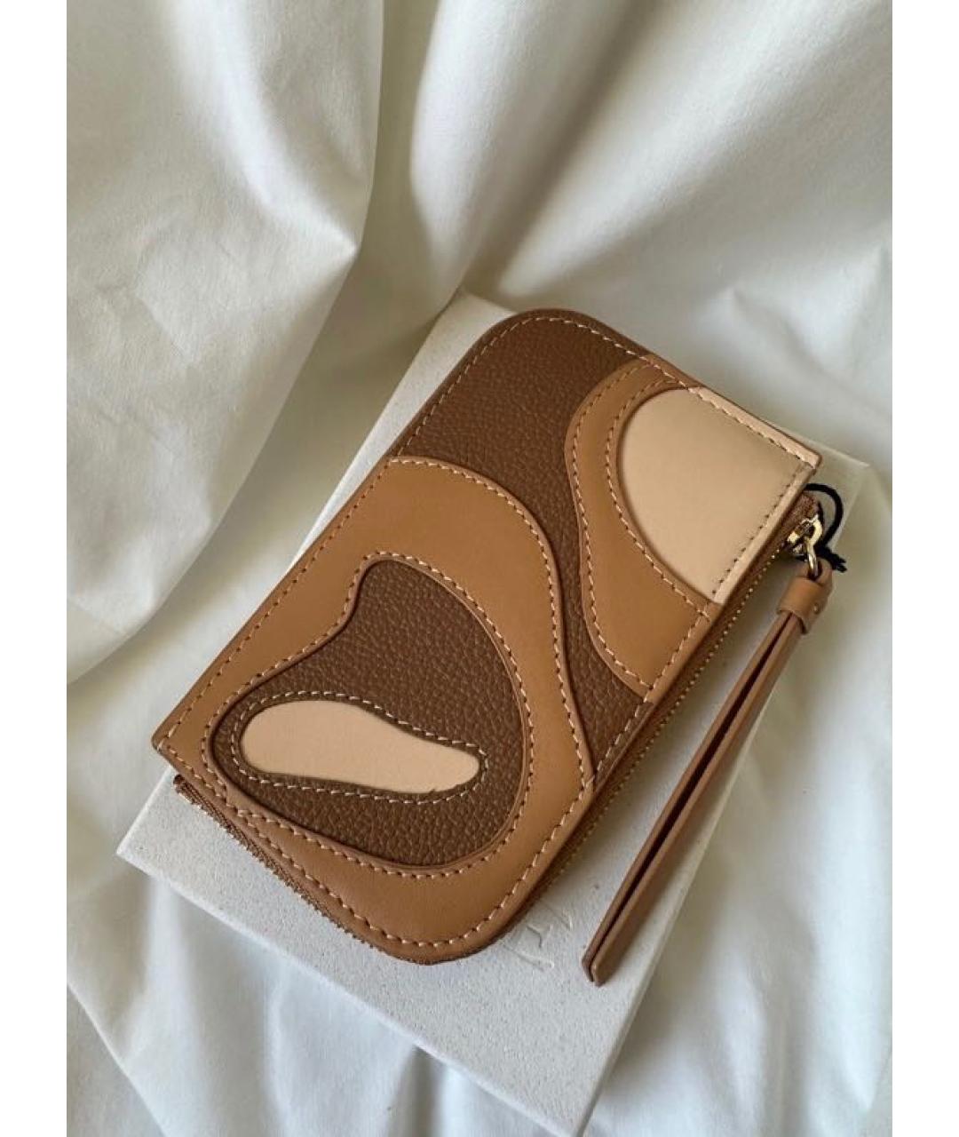 POLENE Коричневый кожаный кардхолдер, фото 4