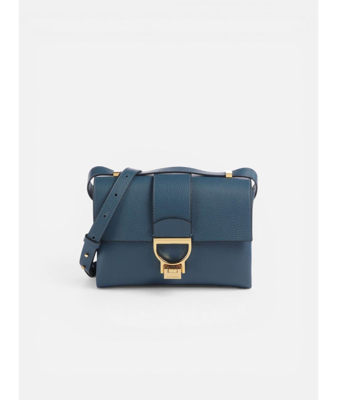 COCCINELLE Синяя кожаная сумка через плечо, фото 6