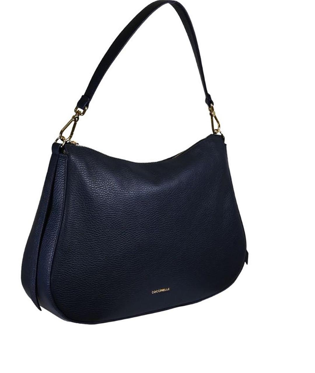 COCCINELLE Темно-синяя кожаная сумка через плечо, фото 2