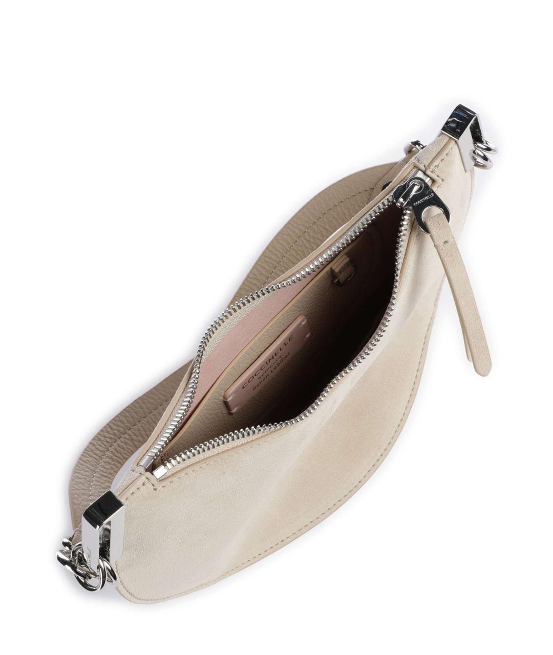 COCCINELLE Бежевая кожаная сумка через плечо, фото 4