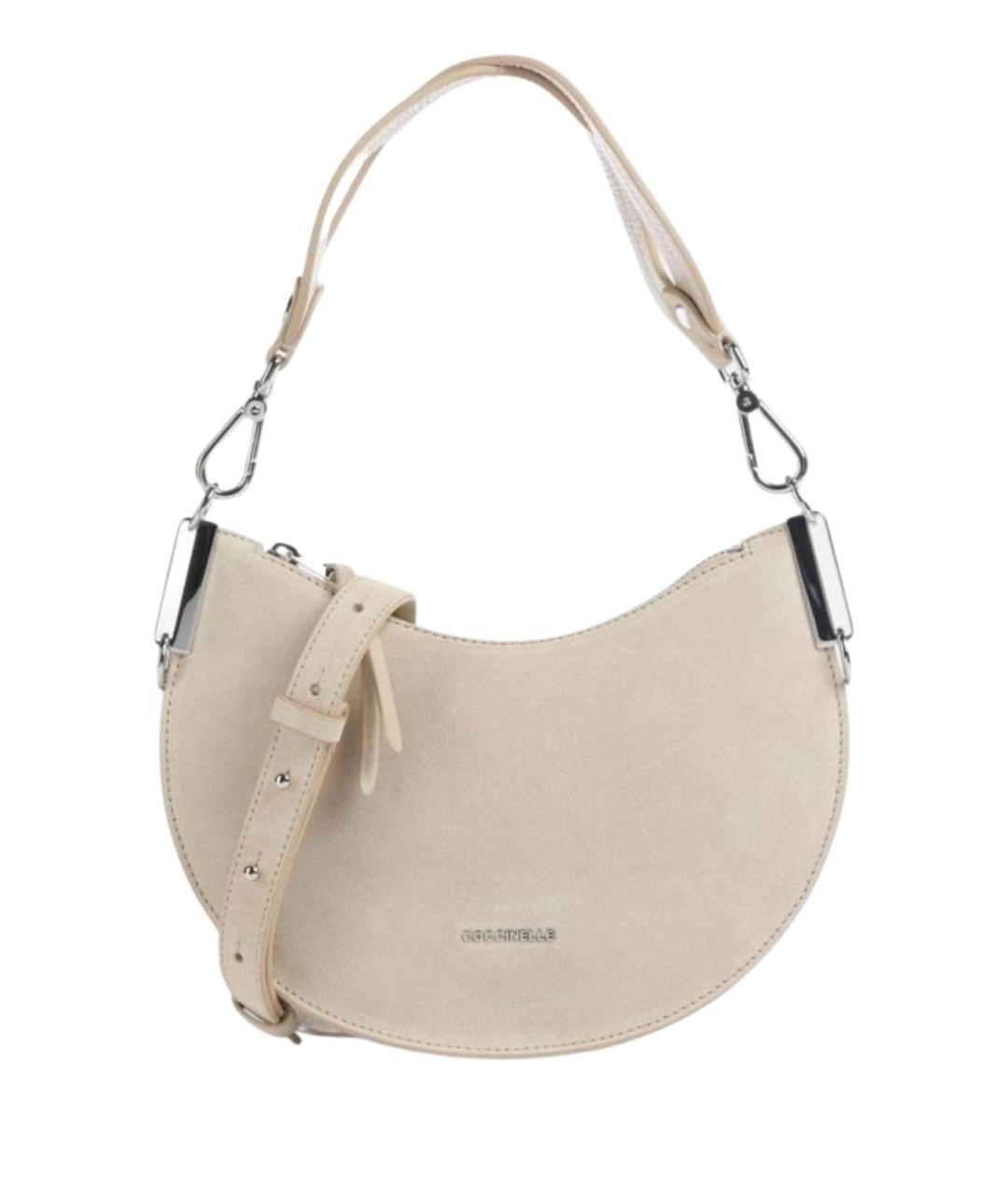 COCCINELLE Бежевая кожаная сумка через плечо, фото 1