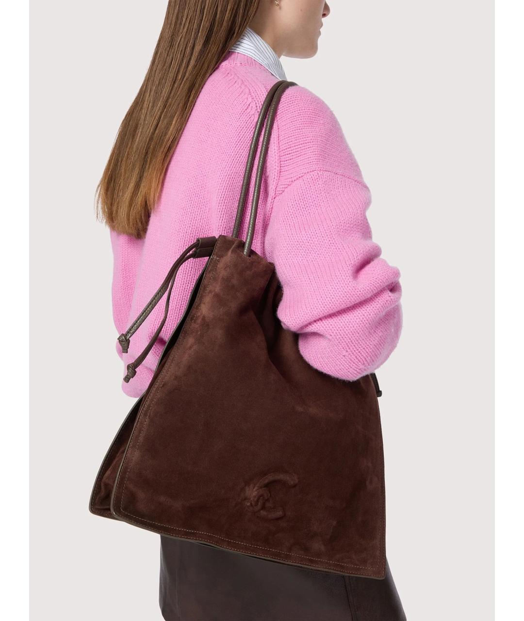 COCCINELLE Коричневая кожаная сумка через плечо, фото 2