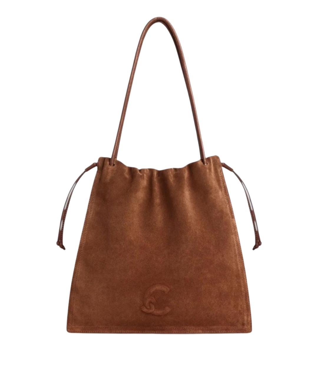 COCCINELLE Коричневая кожаная сумка через плечо, фото 1