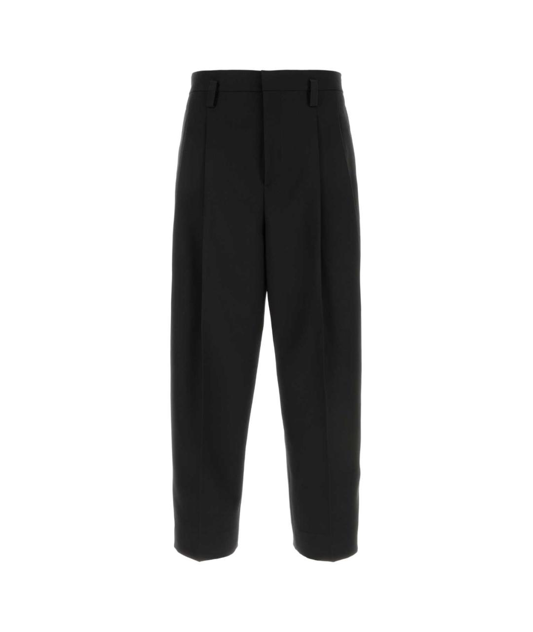 JIL SANDER Черные полиэстеровые повседневные брюки, фото 1