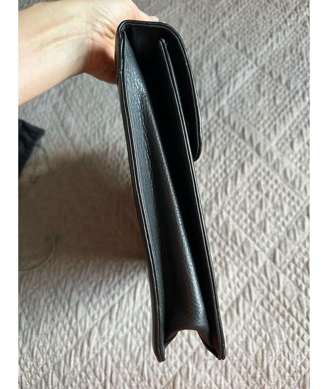 PIQUADRO Черный кожаный портфель, фото 2