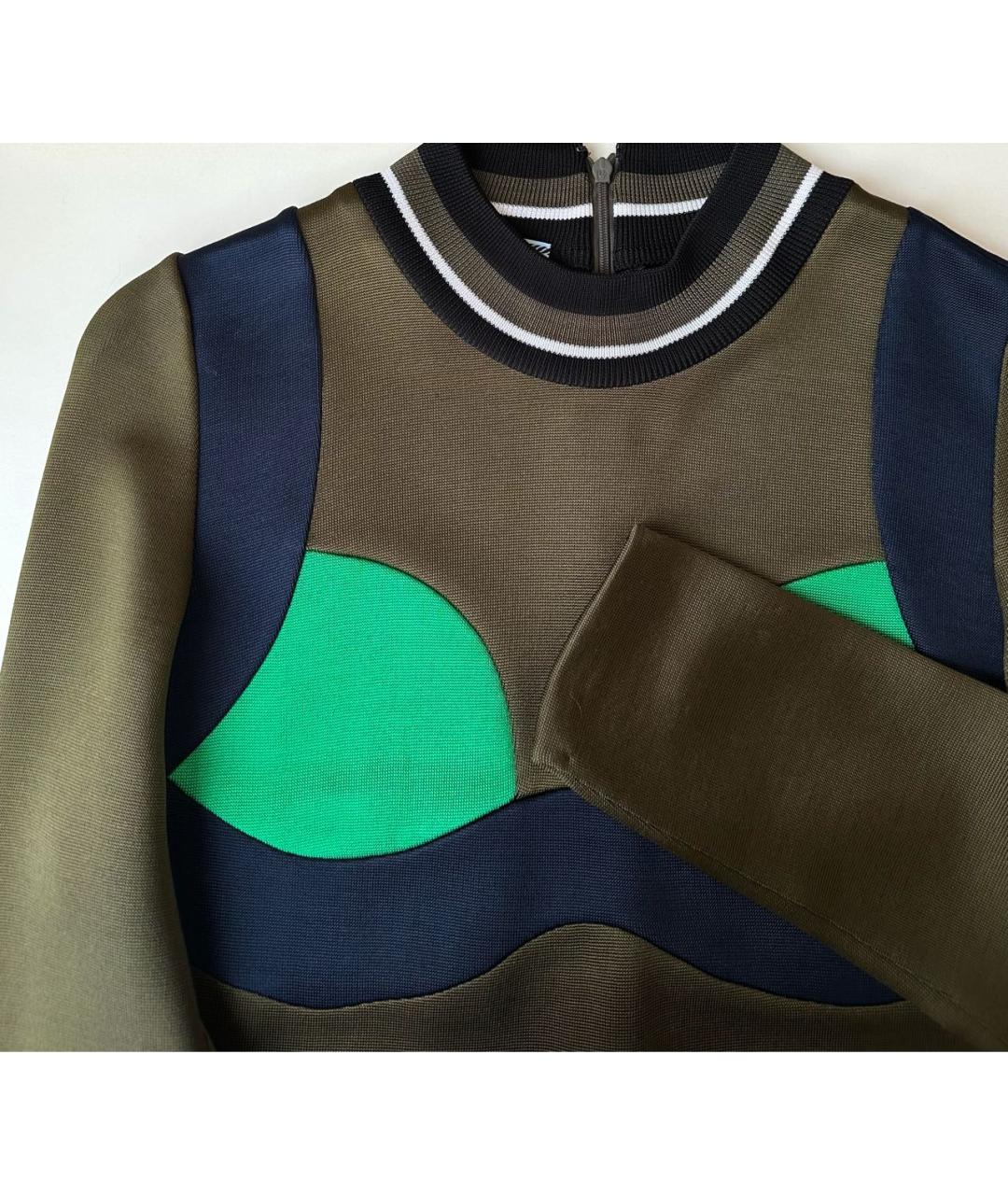 PRADA Зеленые вискозное повседневное платье, фото 4