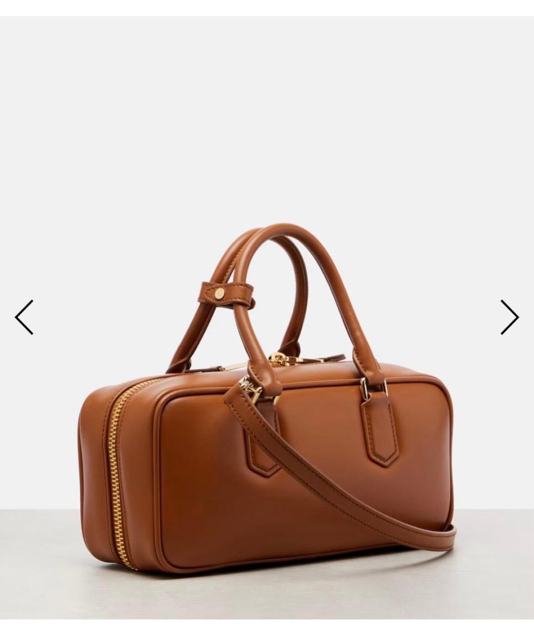 MIU MIU Оранжевая кожаная сумка с короткими ручками, фото 2