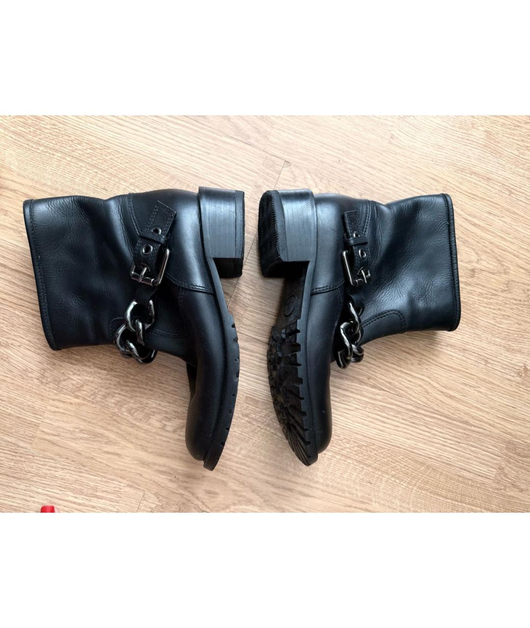 GIUSEPPE ZANOTTI DESIGN Черные кожаные ботинки, фото 6