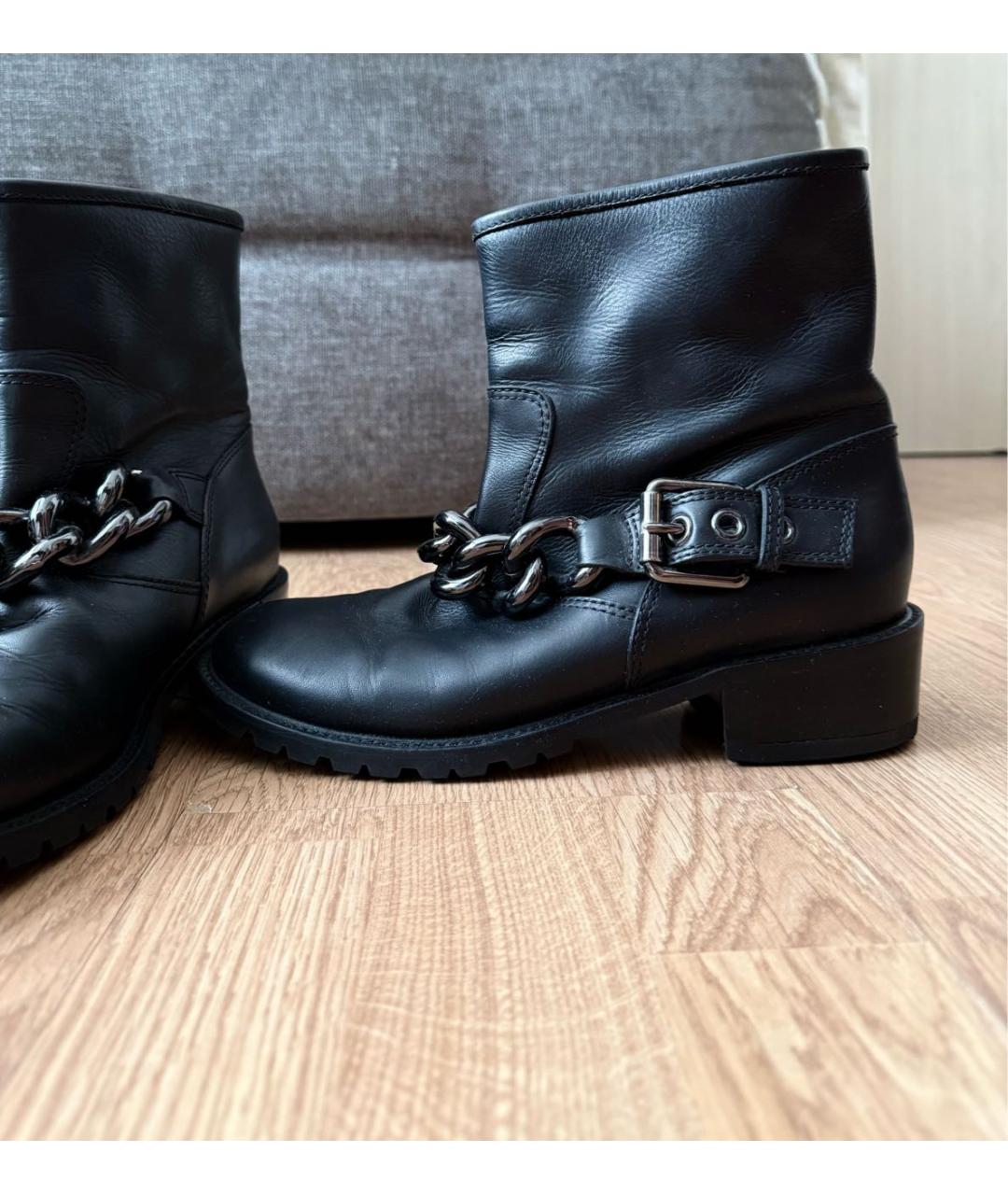 GIUSEPPE ZANOTTI DESIGN Черные кожаные ботинки, фото 8