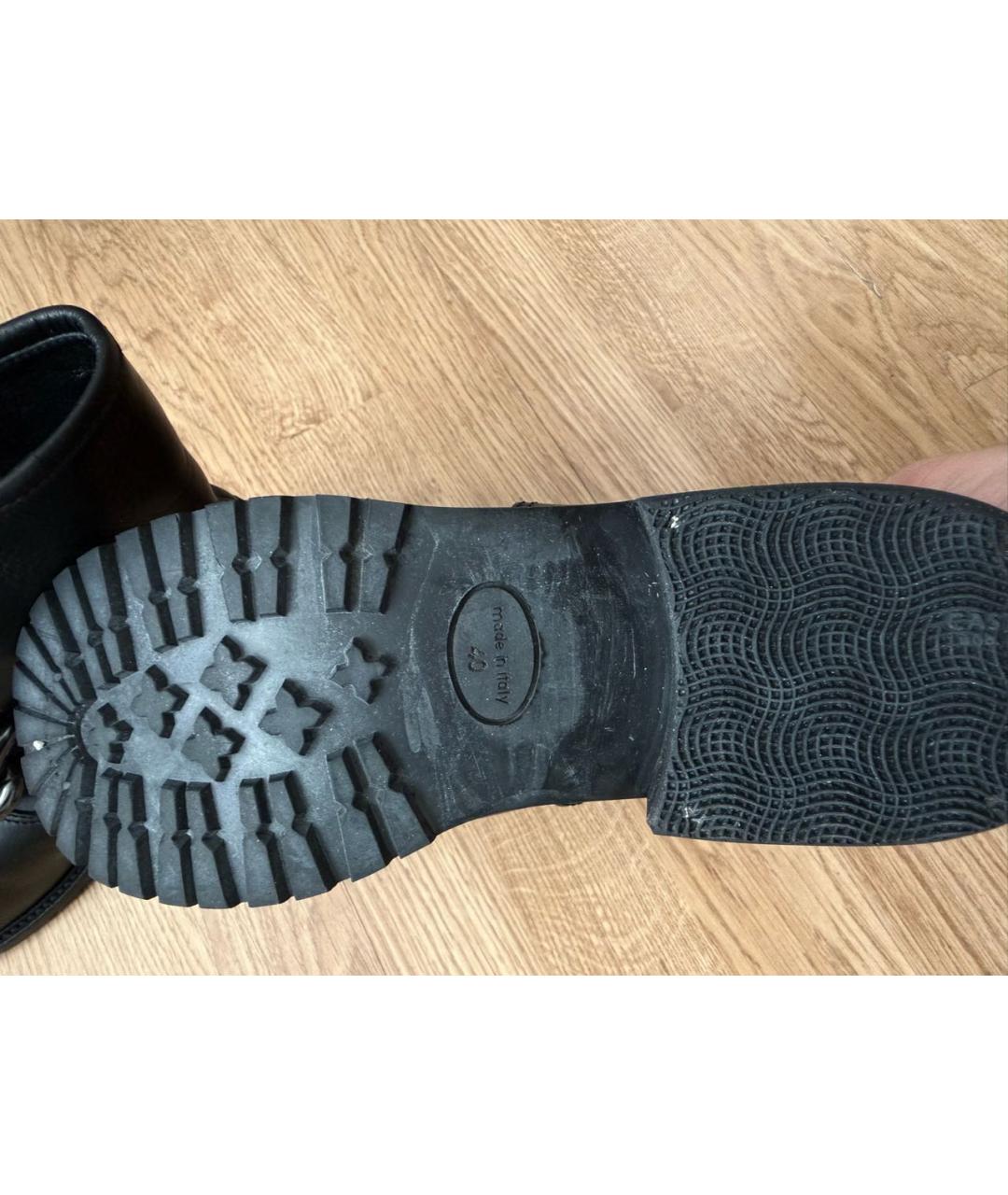 GIUSEPPE ZANOTTI DESIGN Черные кожаные ботинки, фото 5