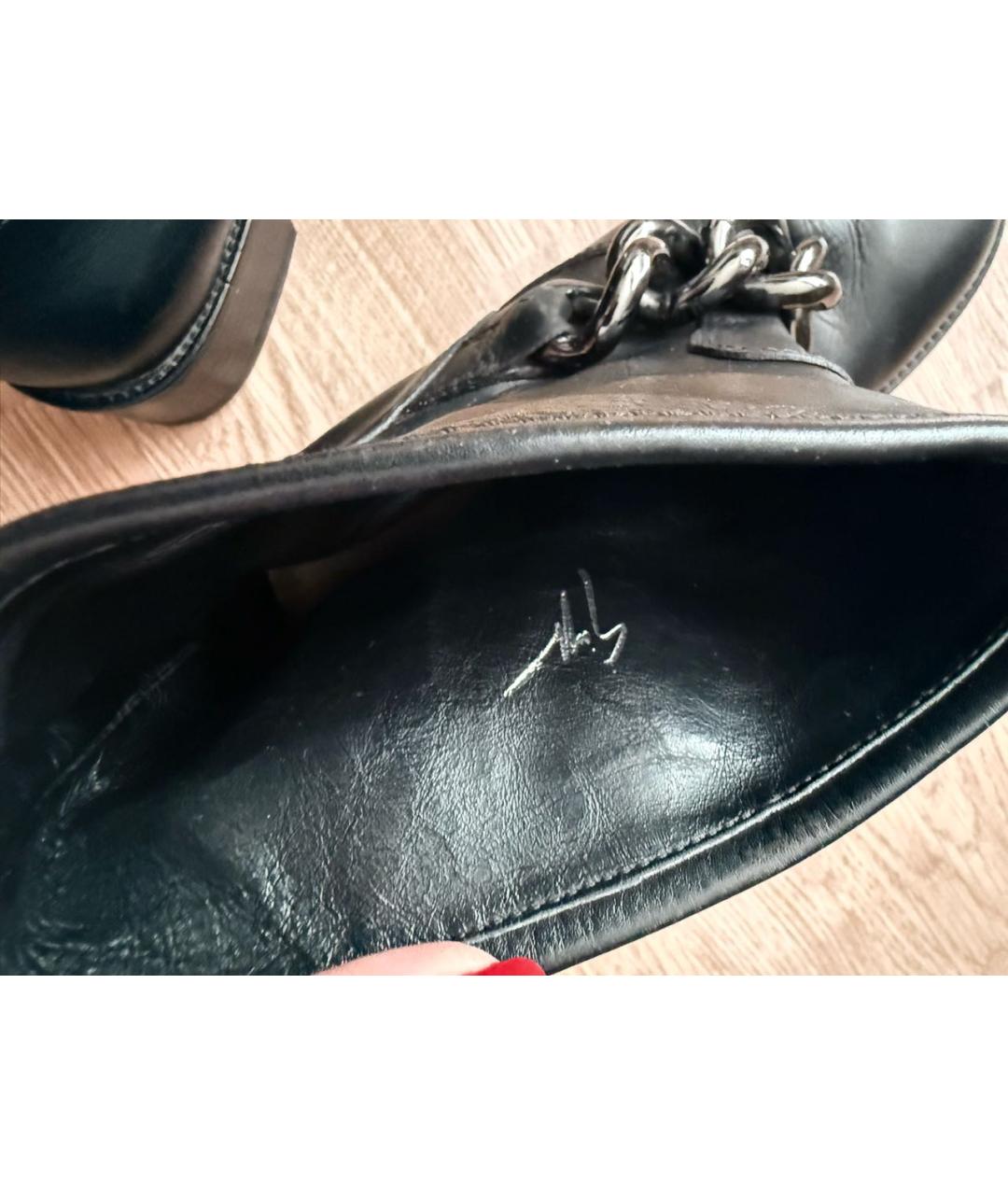 GIUSEPPE ZANOTTI DESIGN Черные кожаные ботинки, фото 7