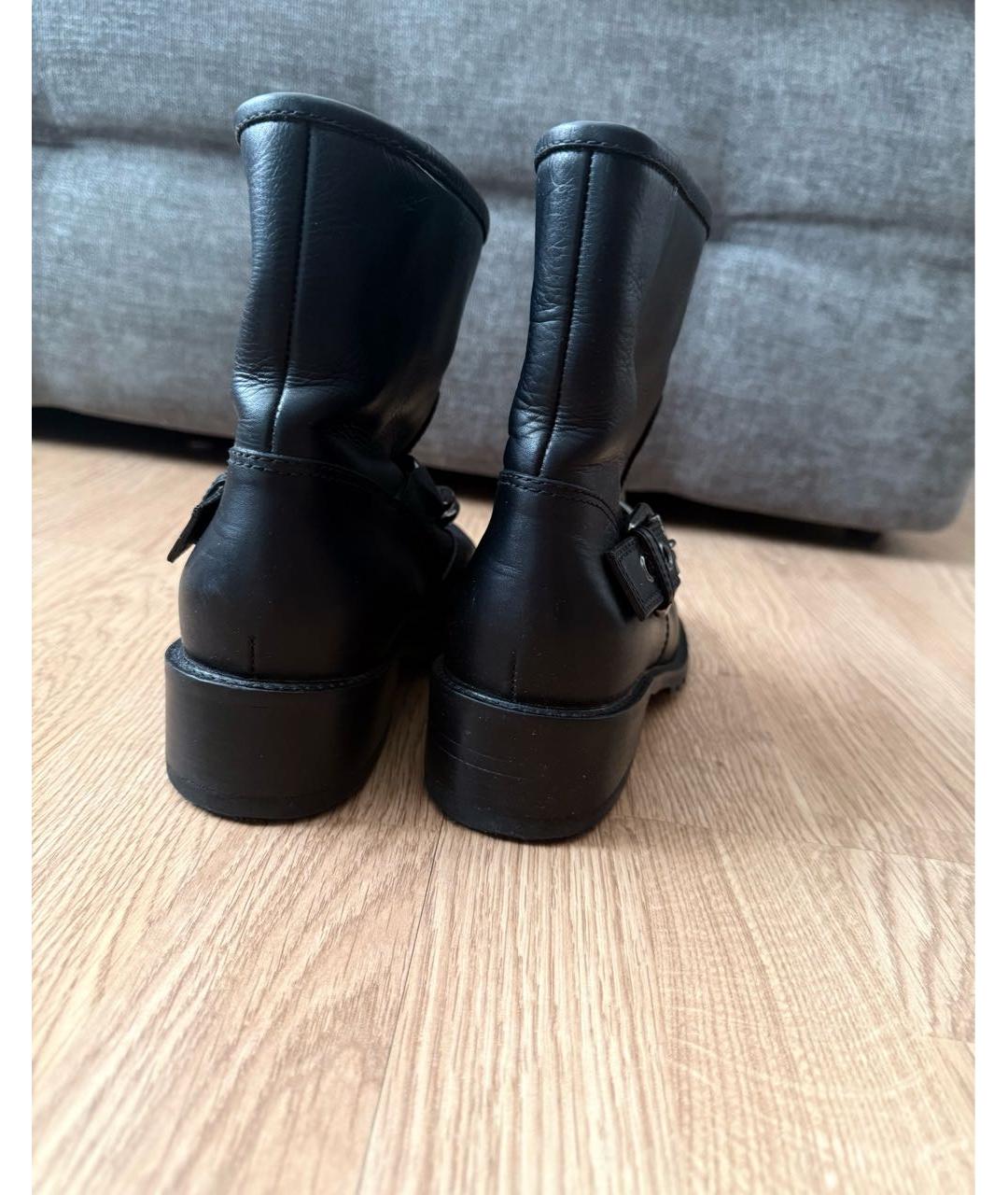 GIUSEPPE ZANOTTI DESIGN Черные кожаные ботинки, фото 4