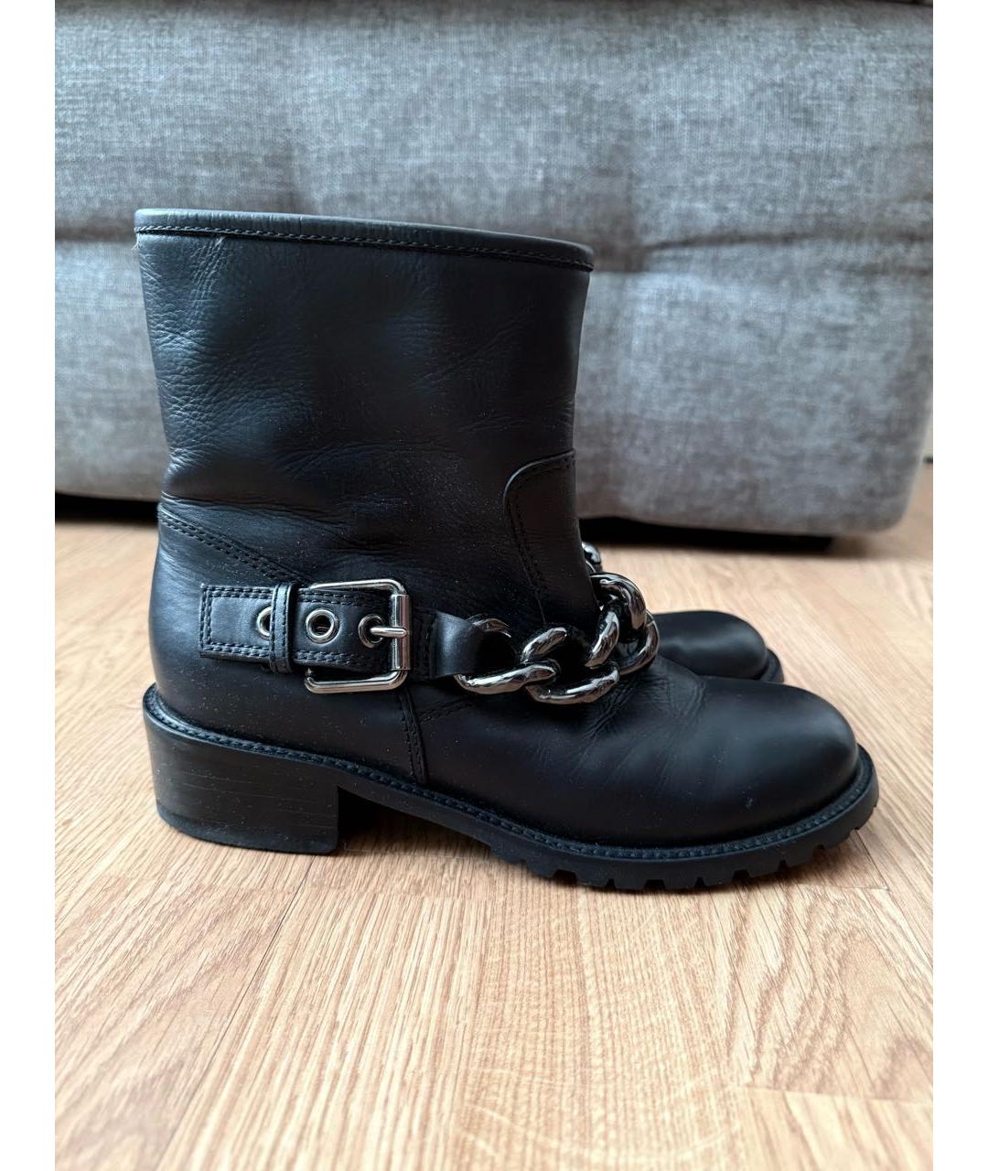 GIUSEPPE ZANOTTI DESIGN Черные кожаные ботинки, фото 9