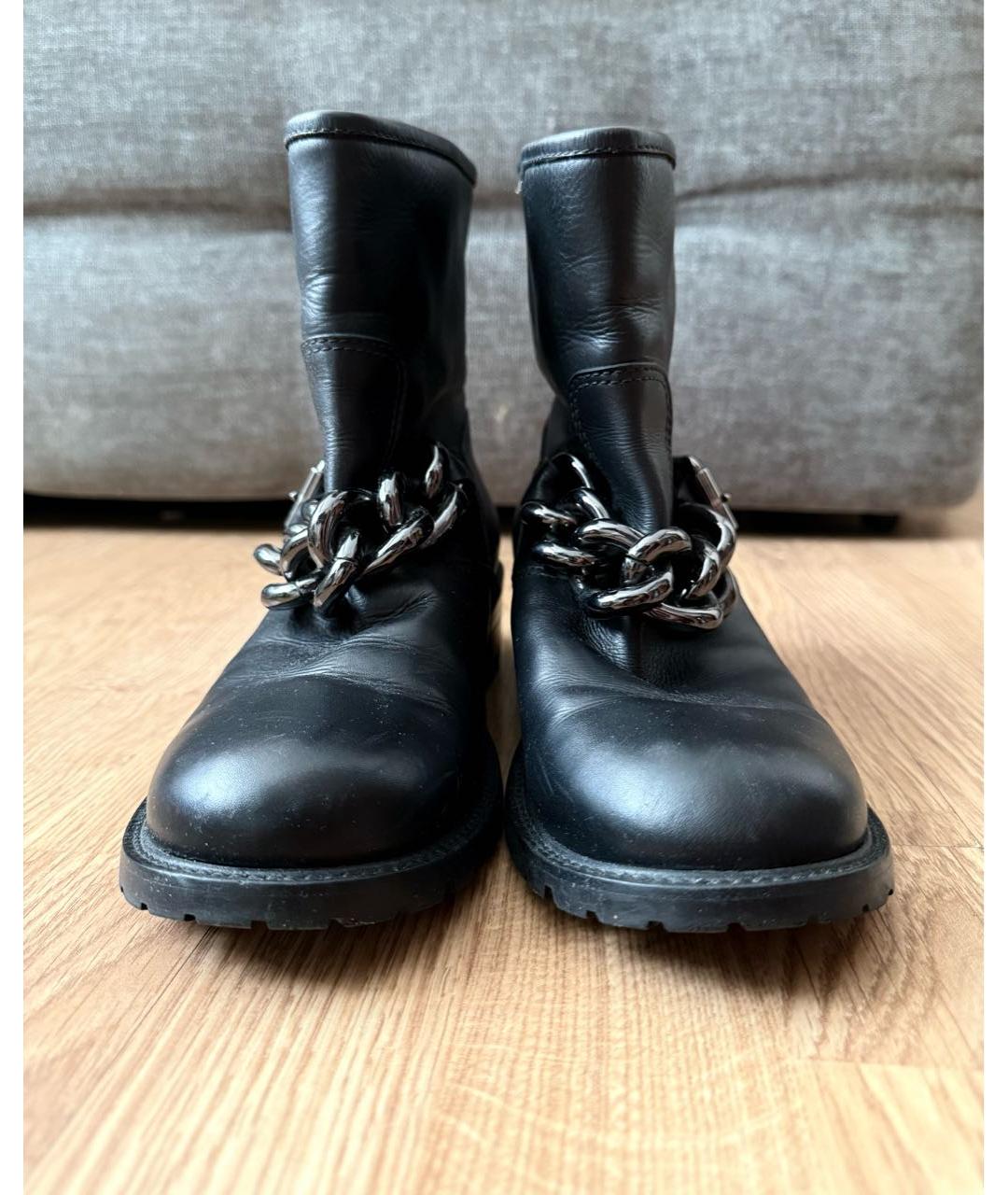 GIUSEPPE ZANOTTI DESIGN Черные кожаные ботинки, фото 2