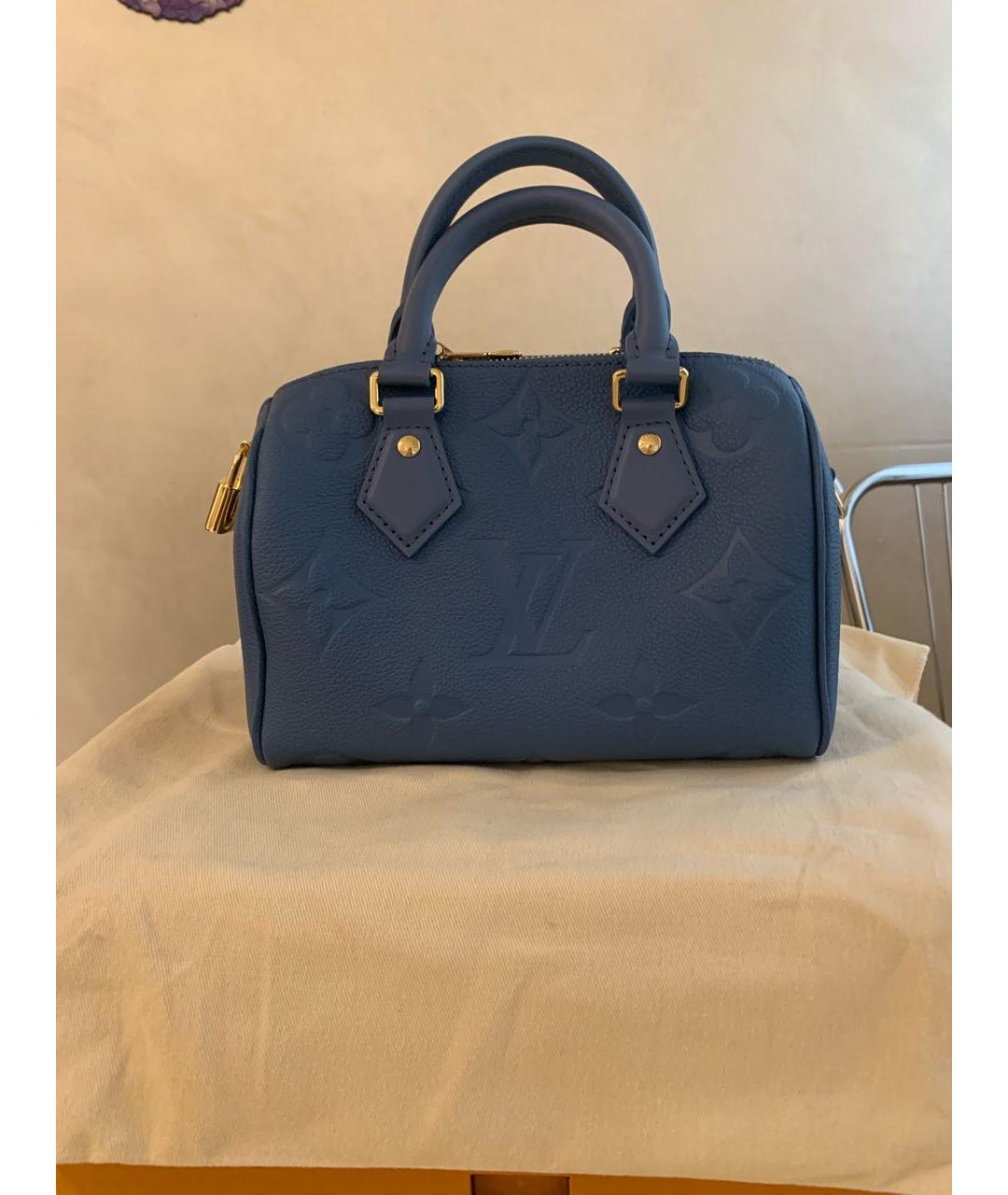 LOUIS VUITTON Синяя кожаная сумка через плечо, фото 6