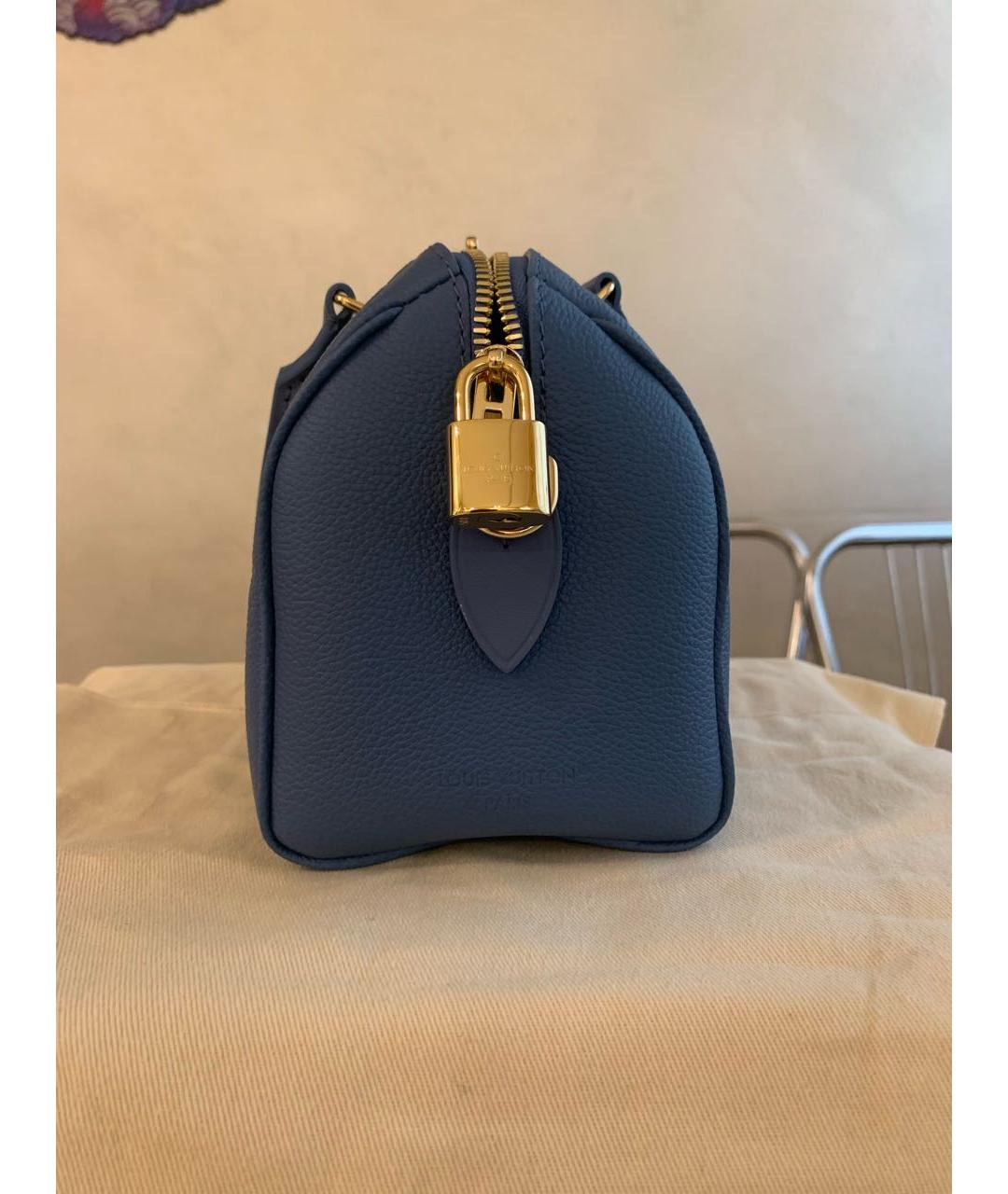 LOUIS VUITTON Синяя кожаная сумка через плечо, фото 7