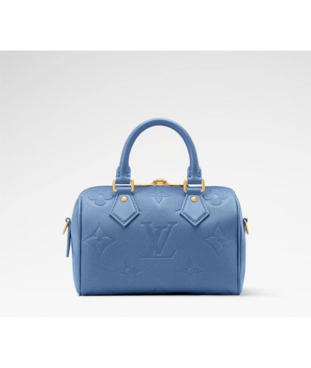 LOUIS VUITTON Синяя кожаная сумка через плечо, фото 3