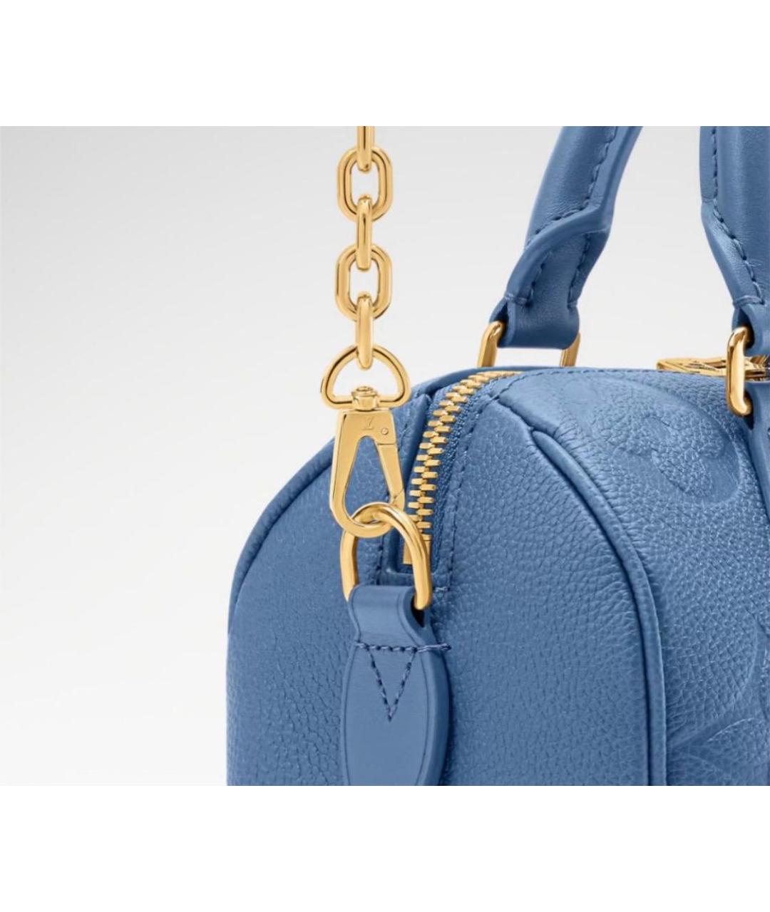 LOUIS VUITTON Синяя кожаная сумка через плечо, фото 5