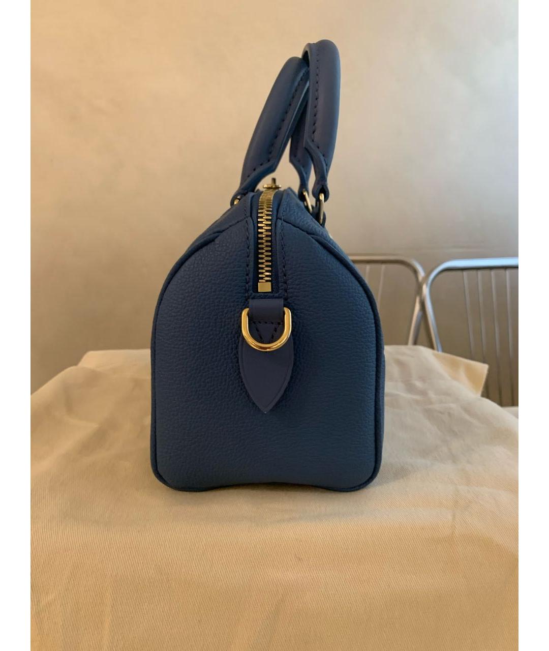 LOUIS VUITTON Синяя кожаная сумка через плечо, фото 8