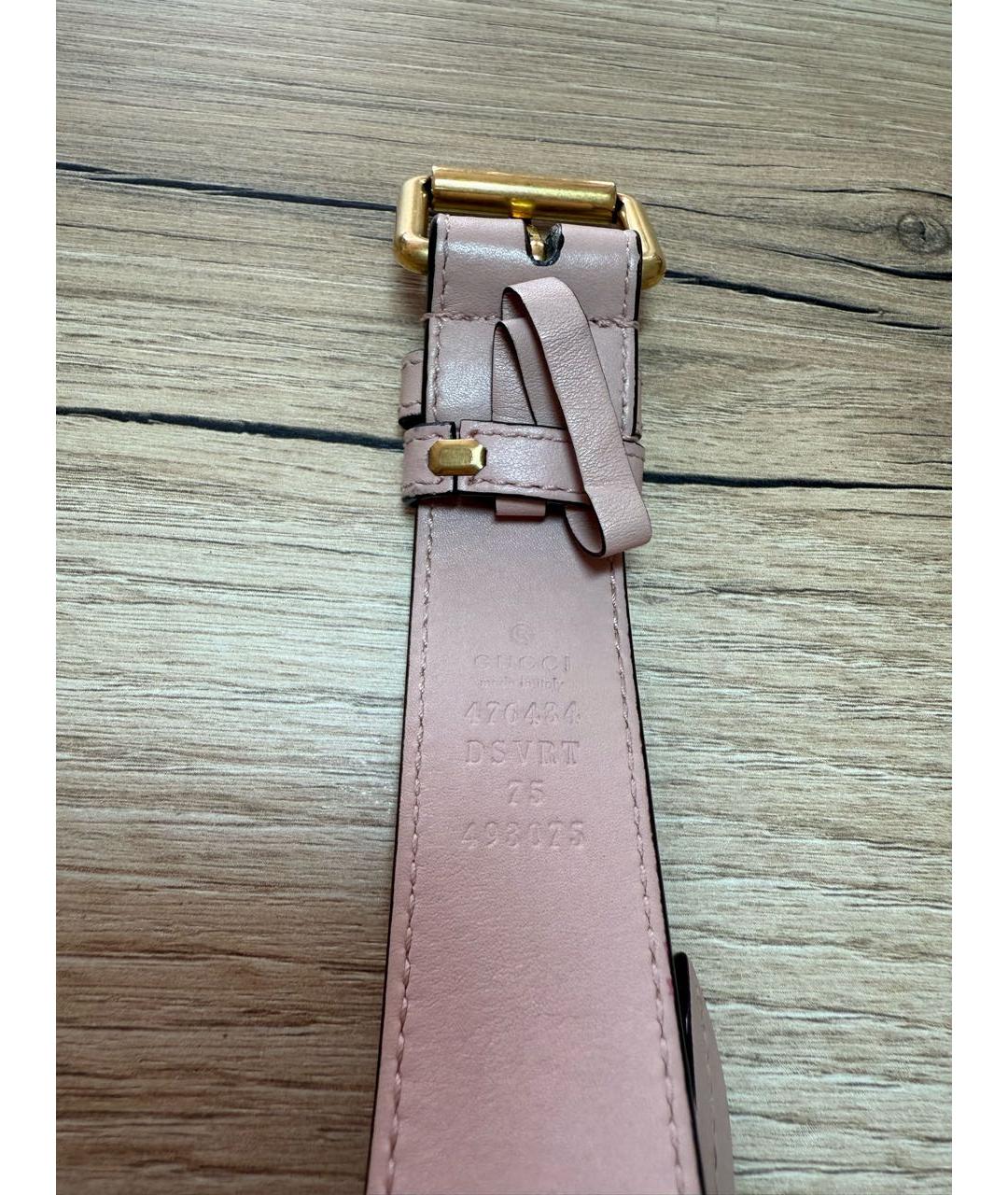 GUCCI Розовая кожаная поясная сумка, фото 5