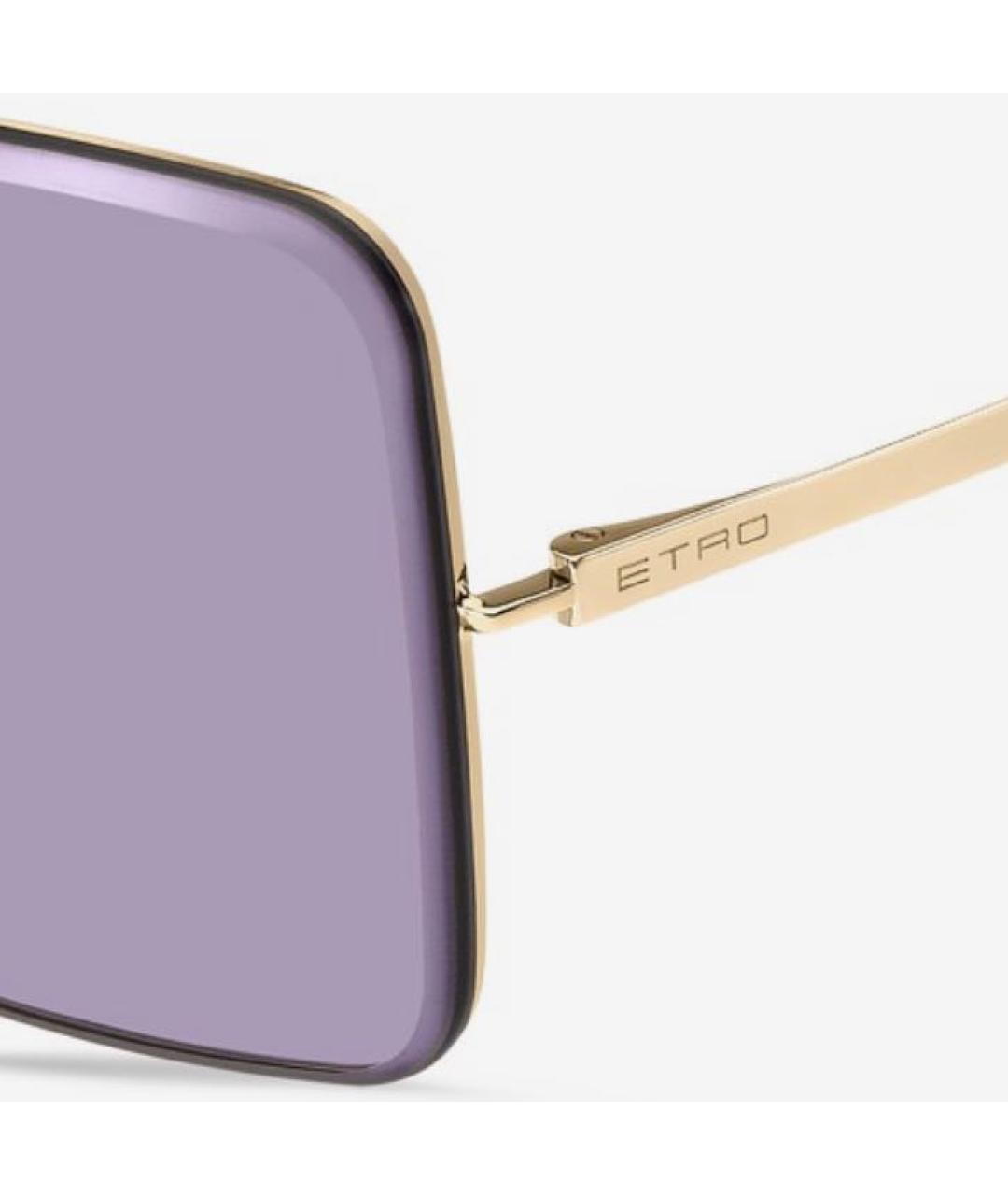 ETRO Фиолетовые металлические солнцезащитные очки, фото 2