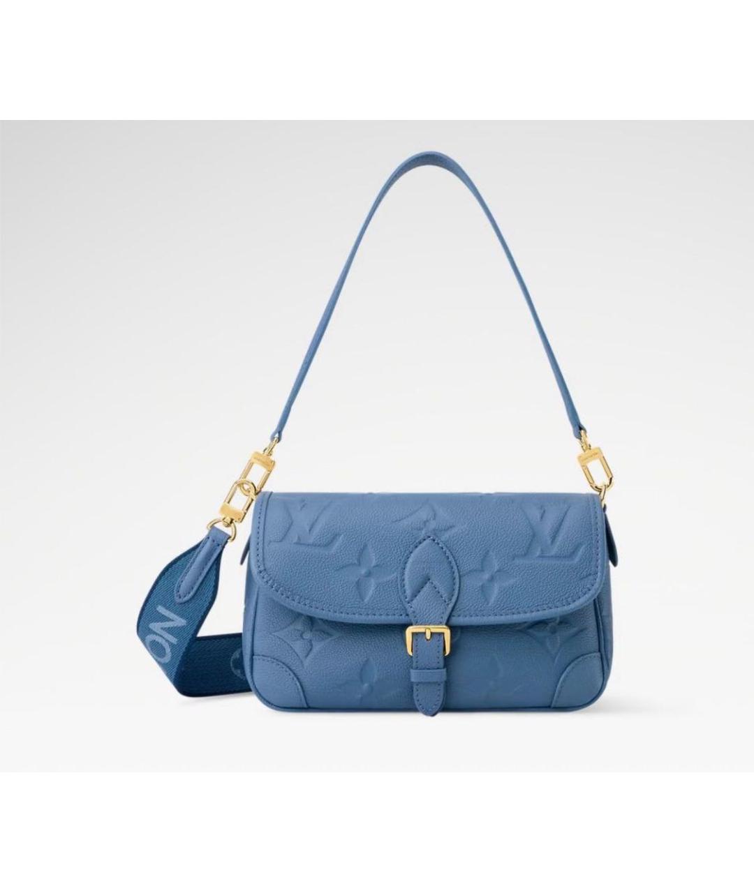 LOUIS VUITTON Синяя кожаная сумка через плечо, фото 8