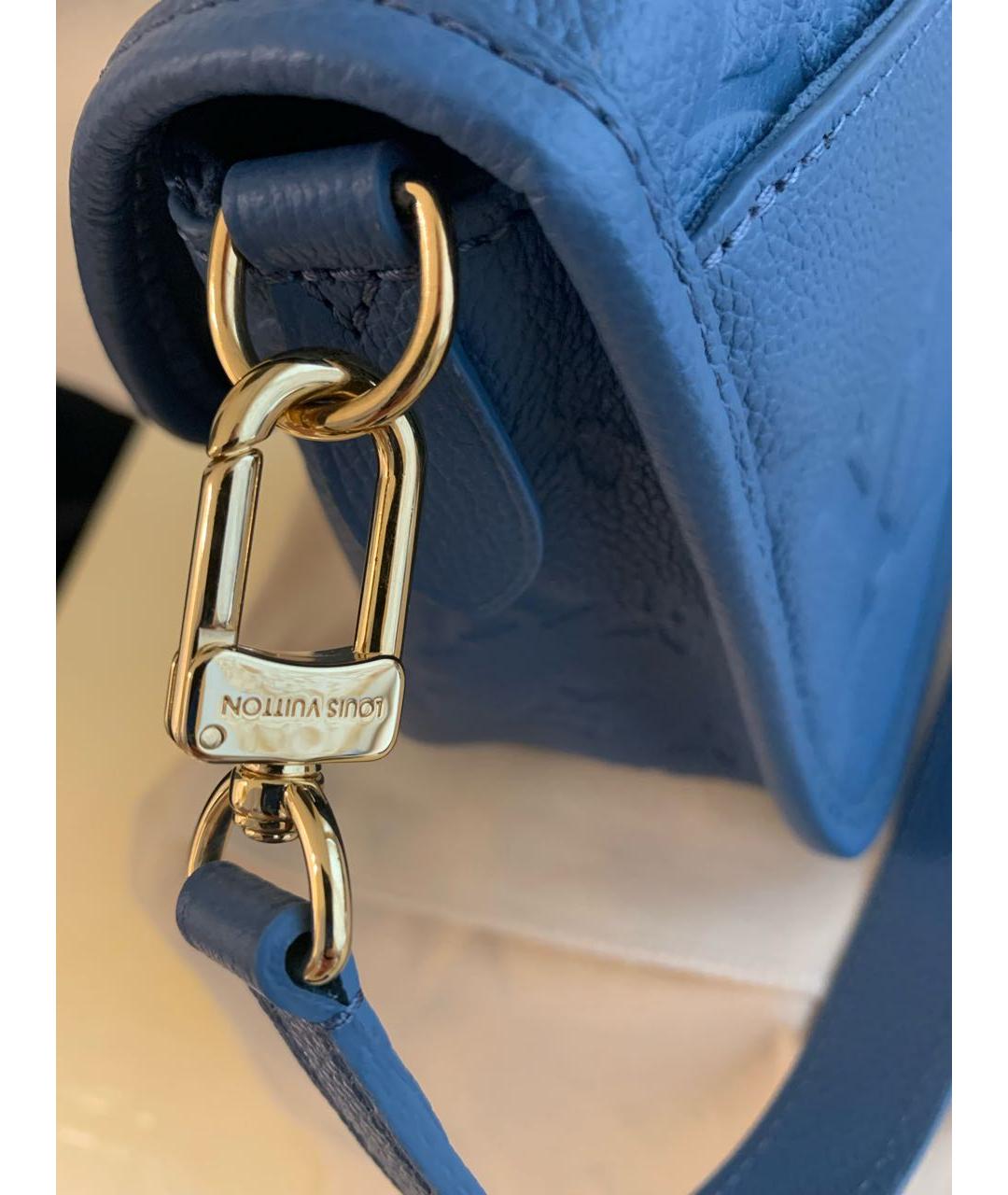 LOUIS VUITTON Синяя кожаная сумка через плечо, фото 6