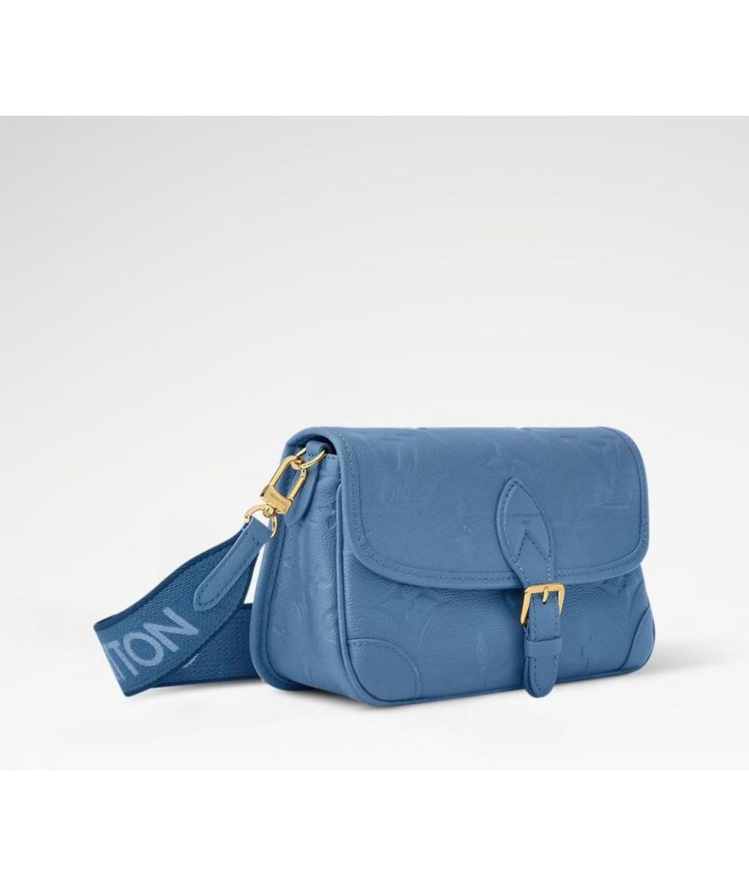 LOUIS VUITTON Синяя кожаная сумка через плечо, фото 2