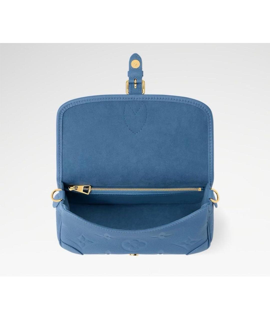 LOUIS VUITTON Синяя кожаная сумка через плечо, фото 4