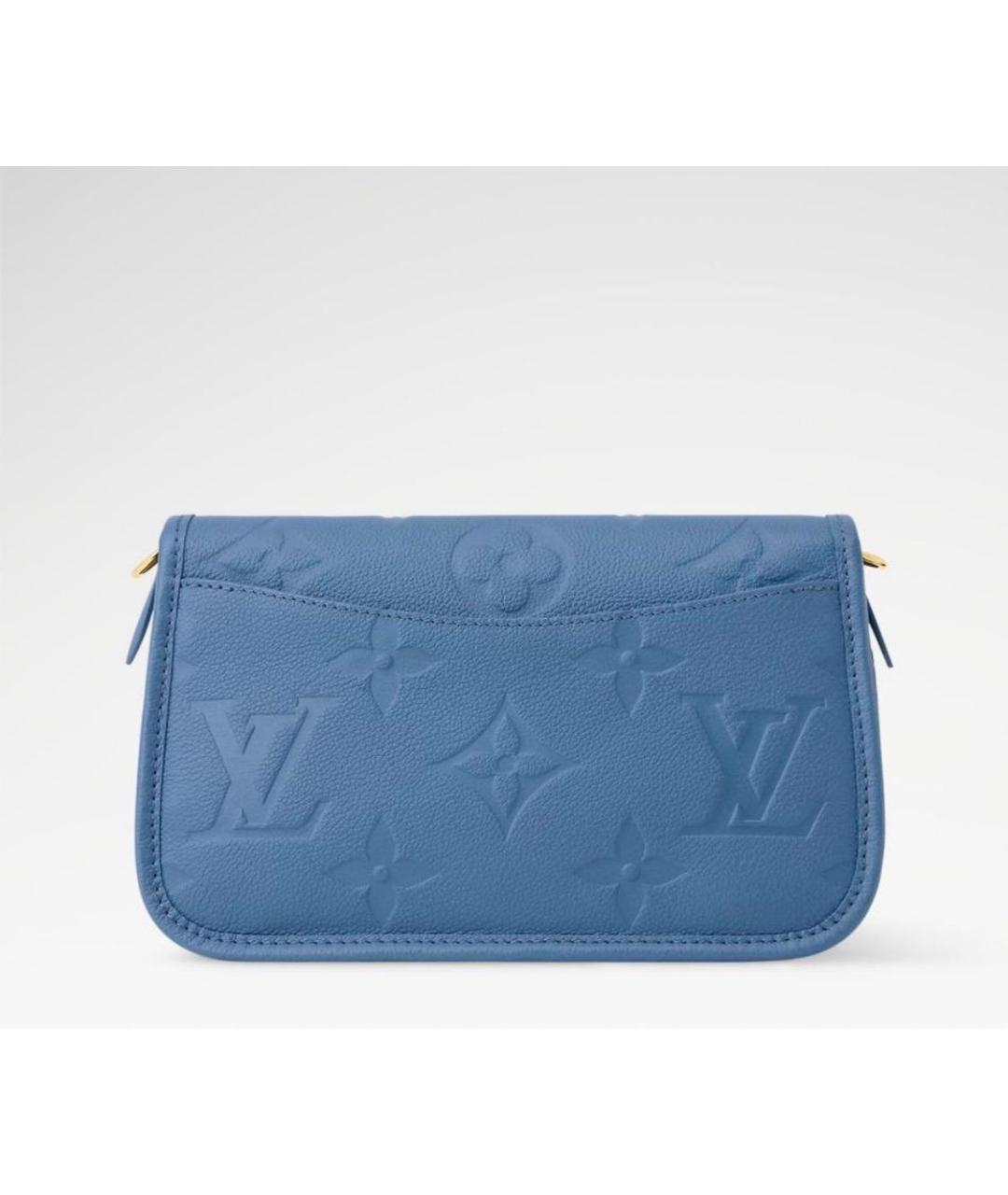 LOUIS VUITTON Синяя кожаная сумка через плечо, фото 3