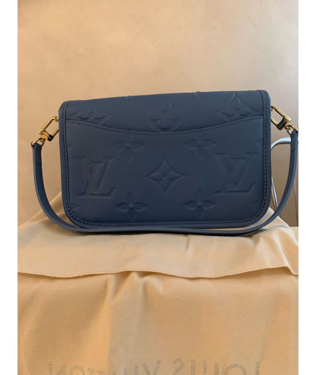 LOUIS VUITTON Синяя кожаная сумка через плечо, фото 7