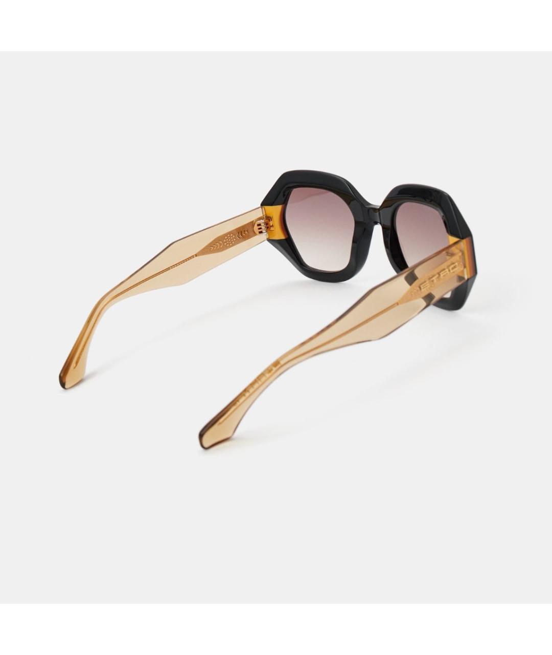 ETRO Черные пластиковые солнцезащитные очки, фото 5