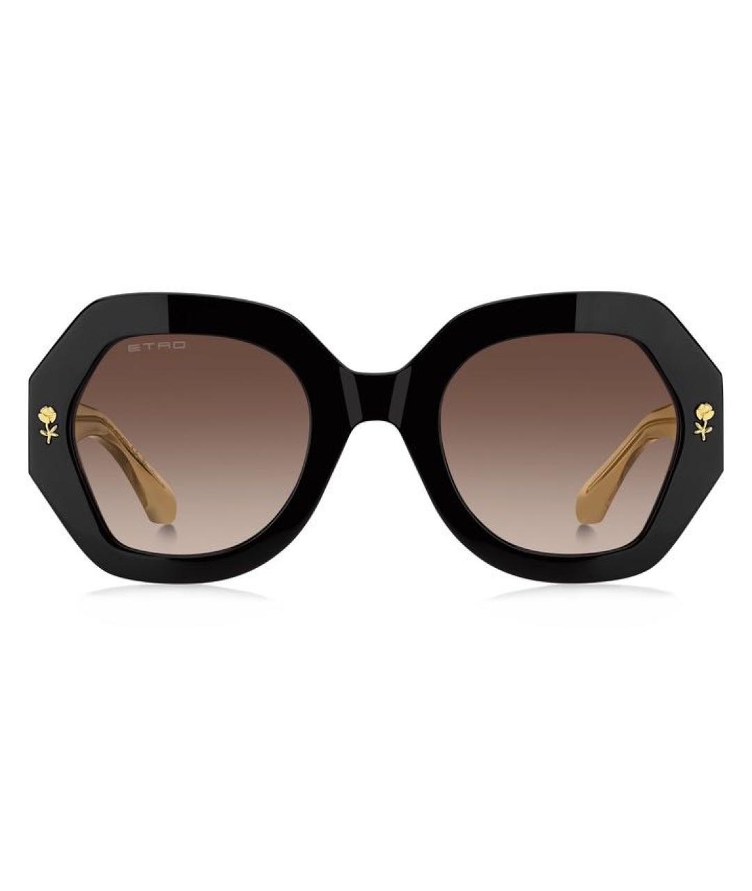 ETRO Черные пластиковые солнцезащитные очки, фото 3