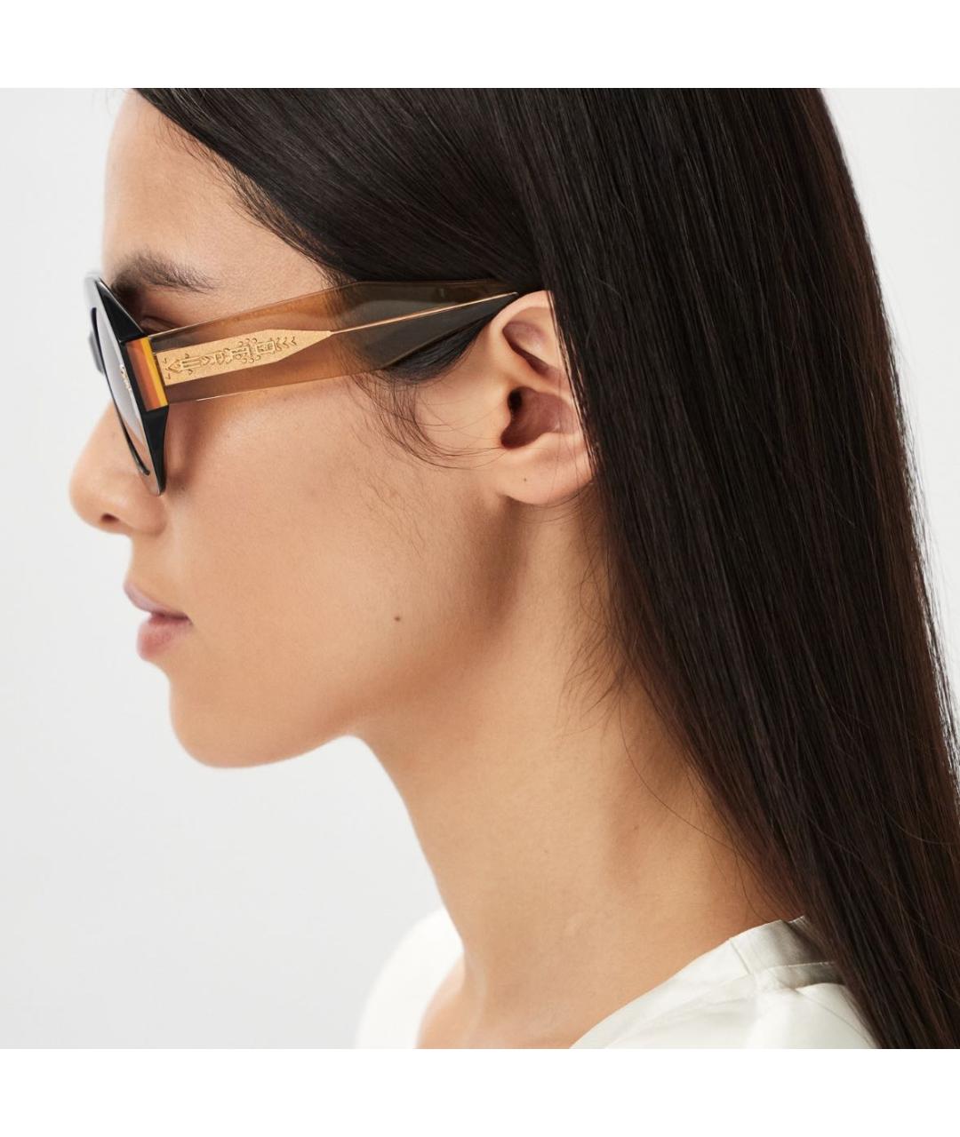 ETRO Черные пластиковые солнцезащитные очки, фото 8