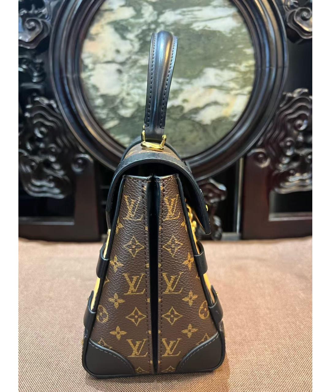 LOUIS VUITTON Коричневая сумка с короткими ручками, фото 6
