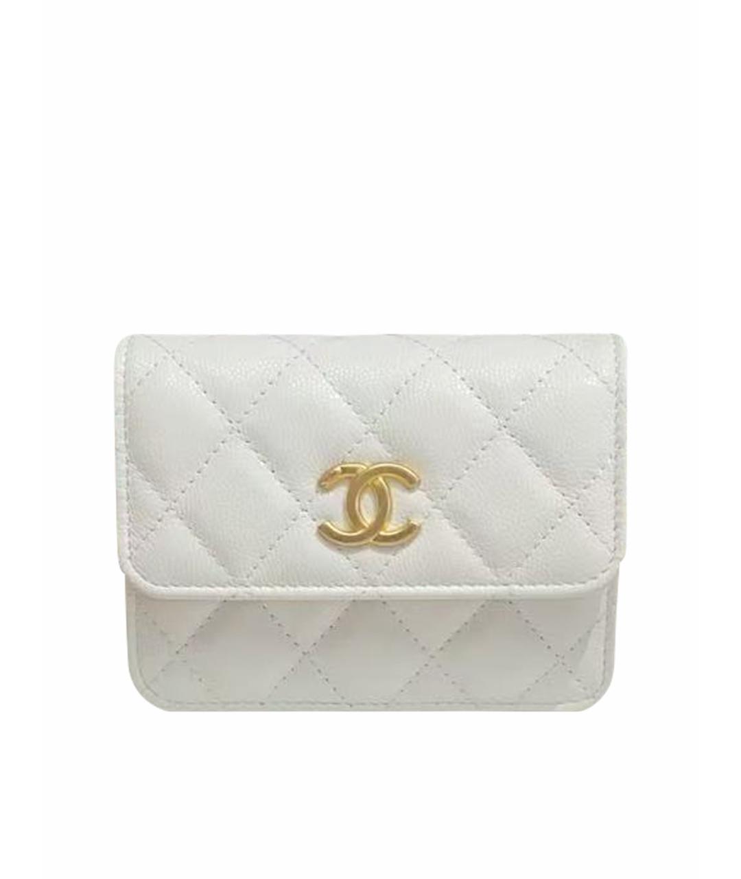 CHANEL Белая кожаная сумка через плечо, фото 1