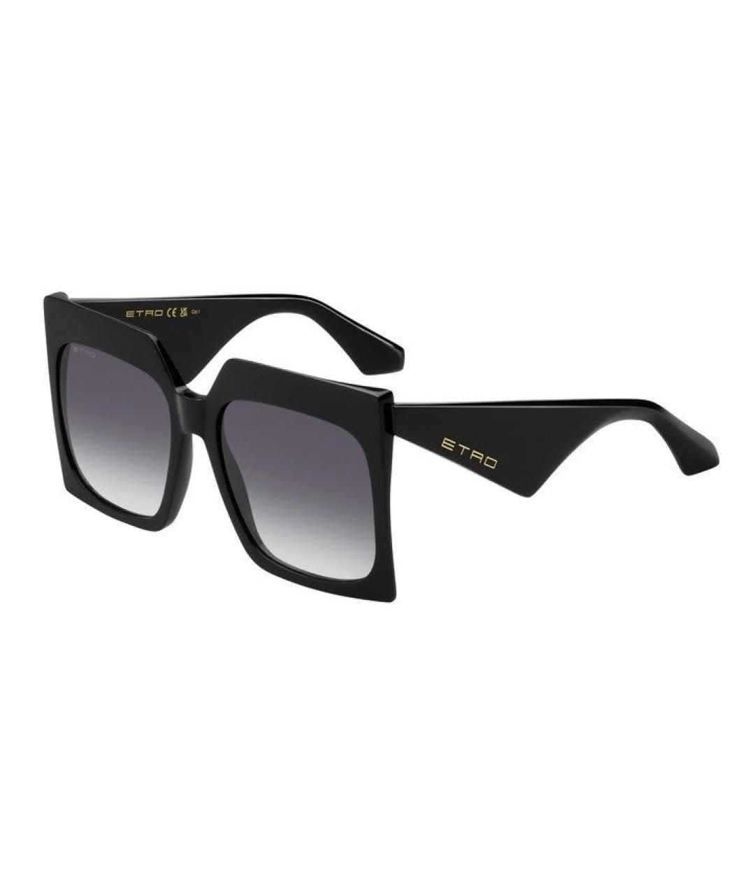 ETRO Черные пластиковые солнцезащитные очки, фото 1