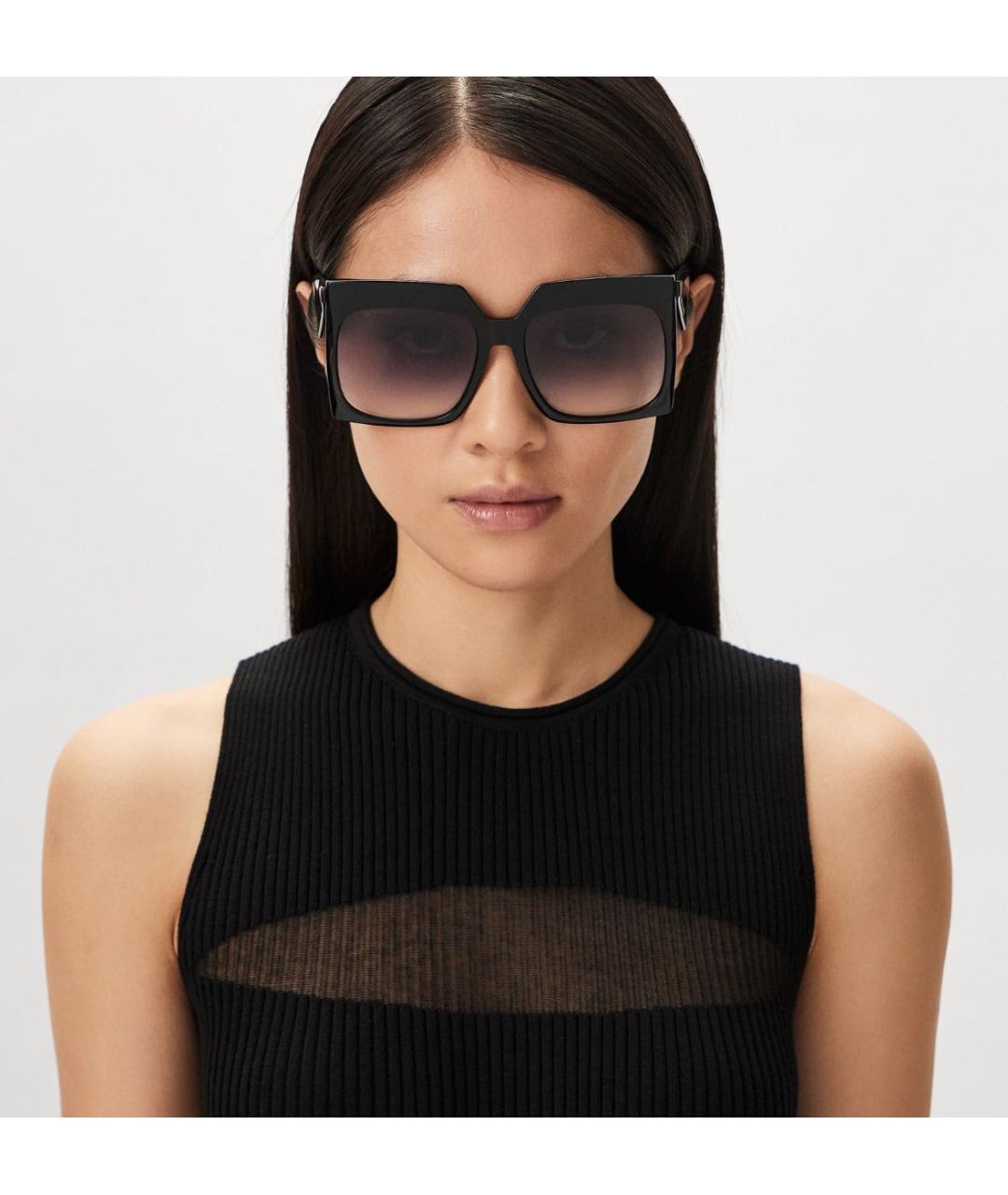 ETRO Черные пластиковые солнцезащитные очки, фото 6