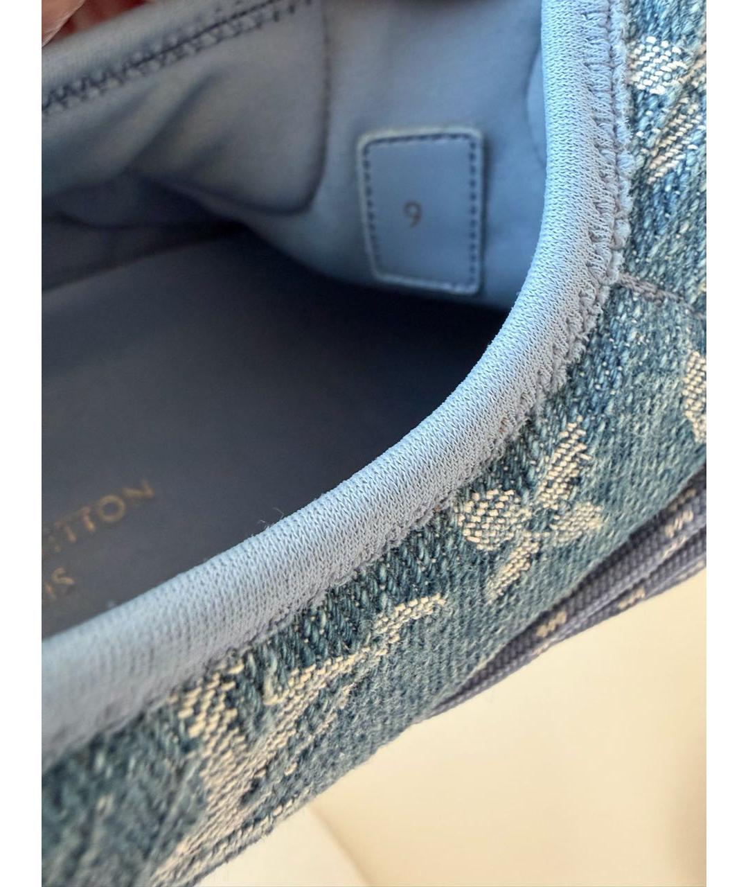 LOUIS VUITTON Голубые текстильные низкие кроссовки / кеды, фото 8