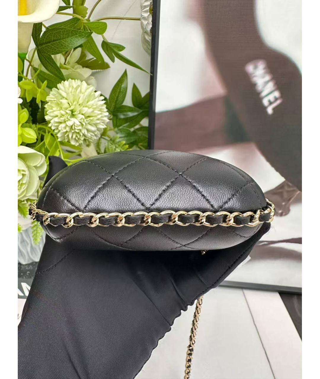 CHANEL Черная кожаная сумка через плечо, фото 5