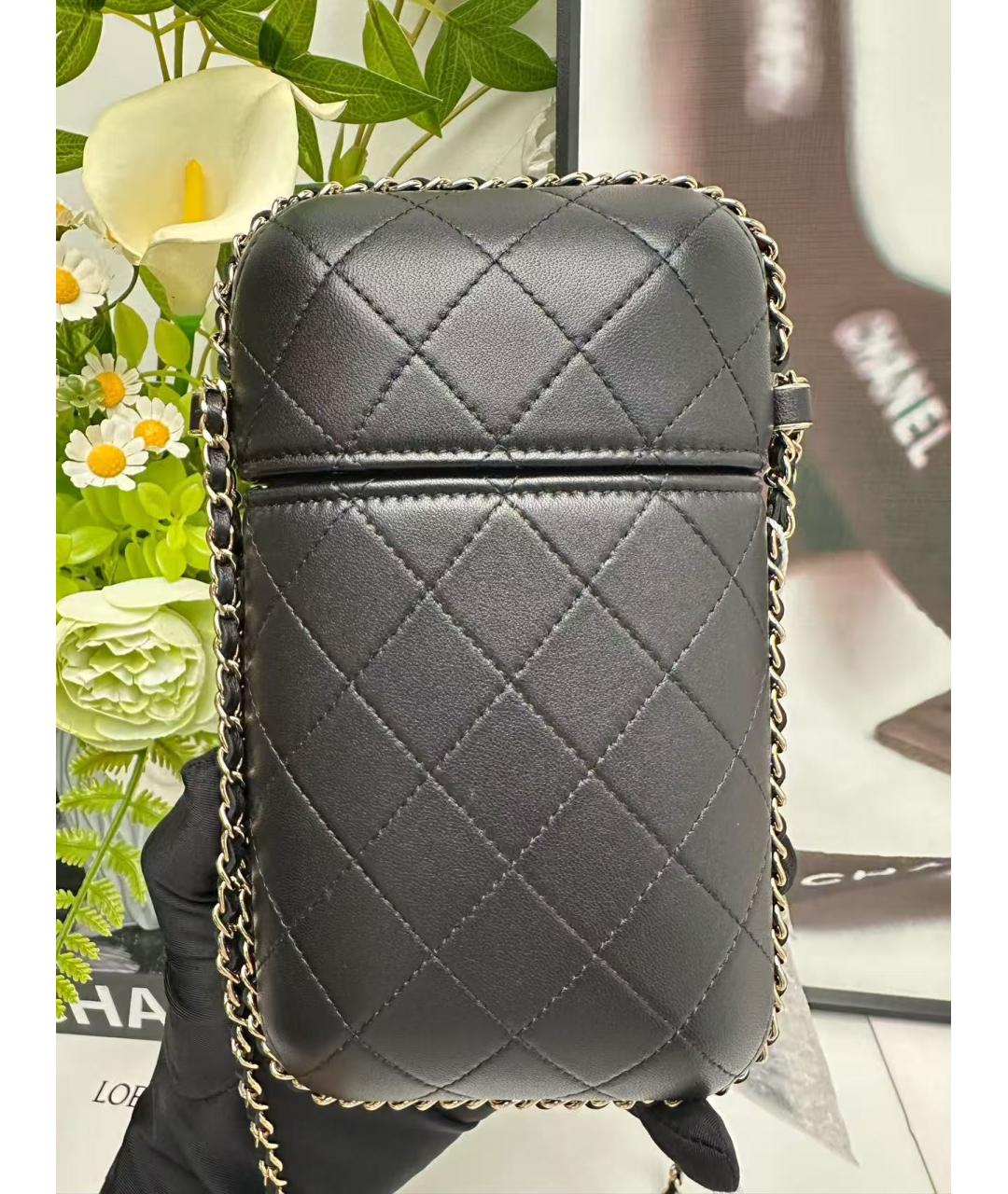CHANEL Черная кожаная сумка через плечо, фото 2