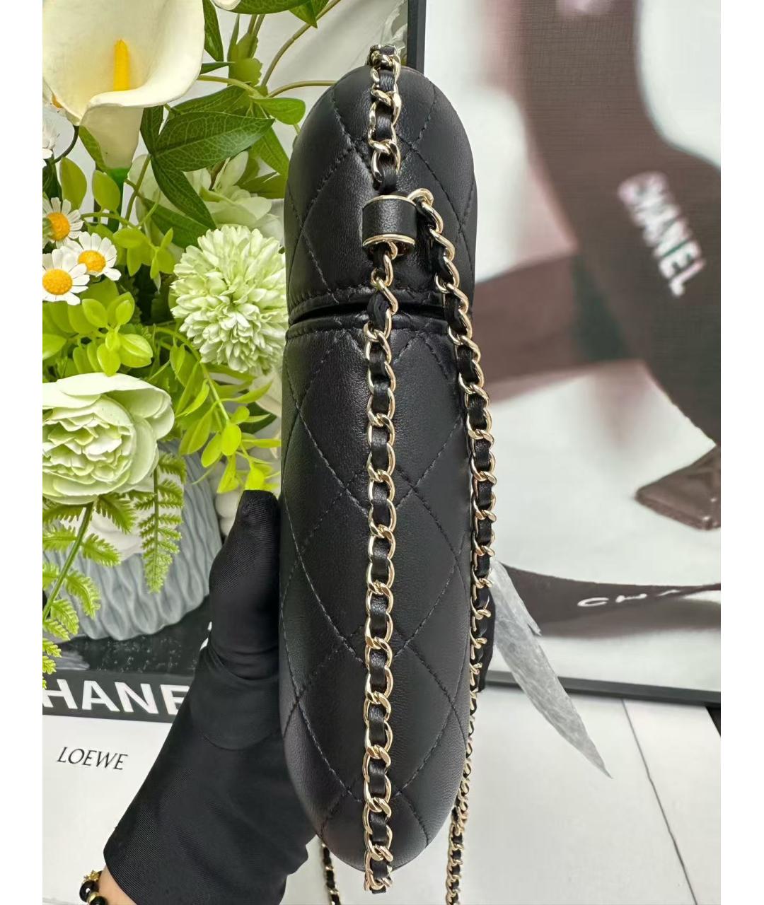 CHANEL Черная кожаная сумка через плечо, фото 3