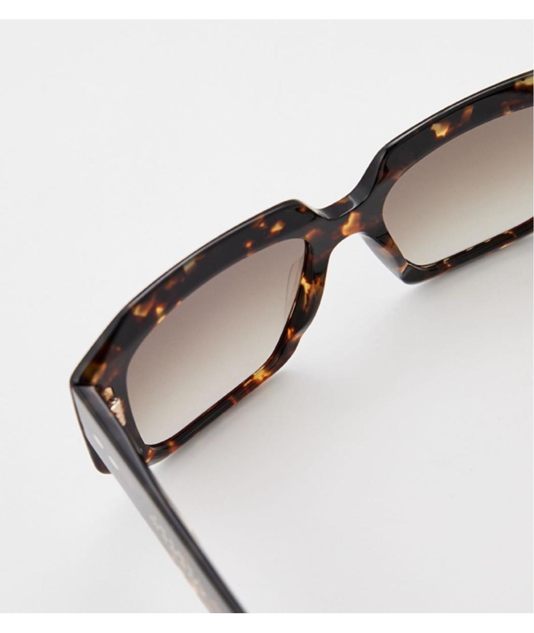 ISABEL MARANT Коричневые пластиковые солнцезащитные очки, фото 3