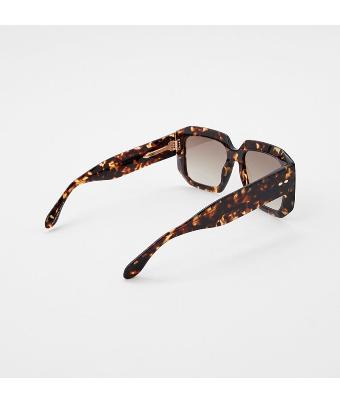ISABEL MARANT Коричневые пластиковые солнцезащитные очки, фото 2