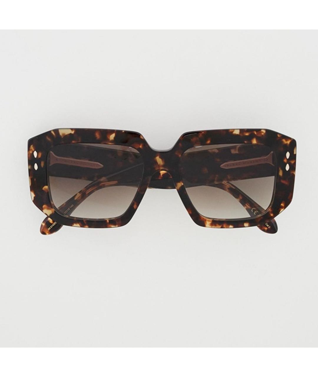 ISABEL MARANT Коричневые пластиковые солнцезащитные очки, фото 4