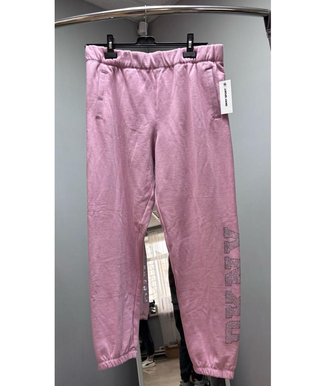 DKNY Розовый хлопко-эластановый костюм с брюками, фото 2