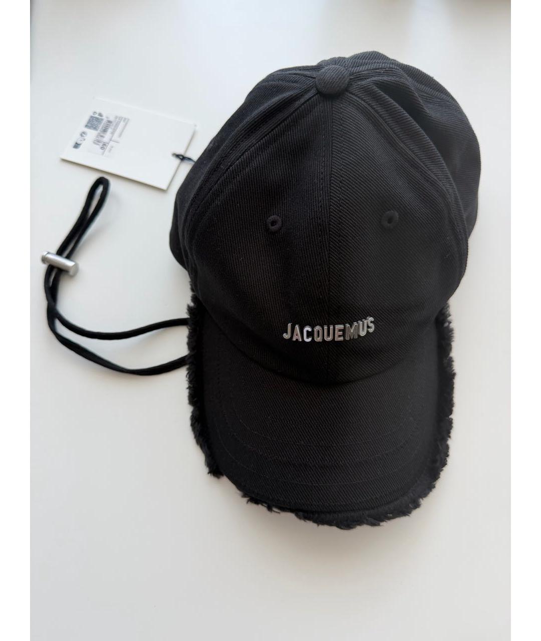 JACQUEMUS Черная хлопковая кепка/бейсболка, фото 2