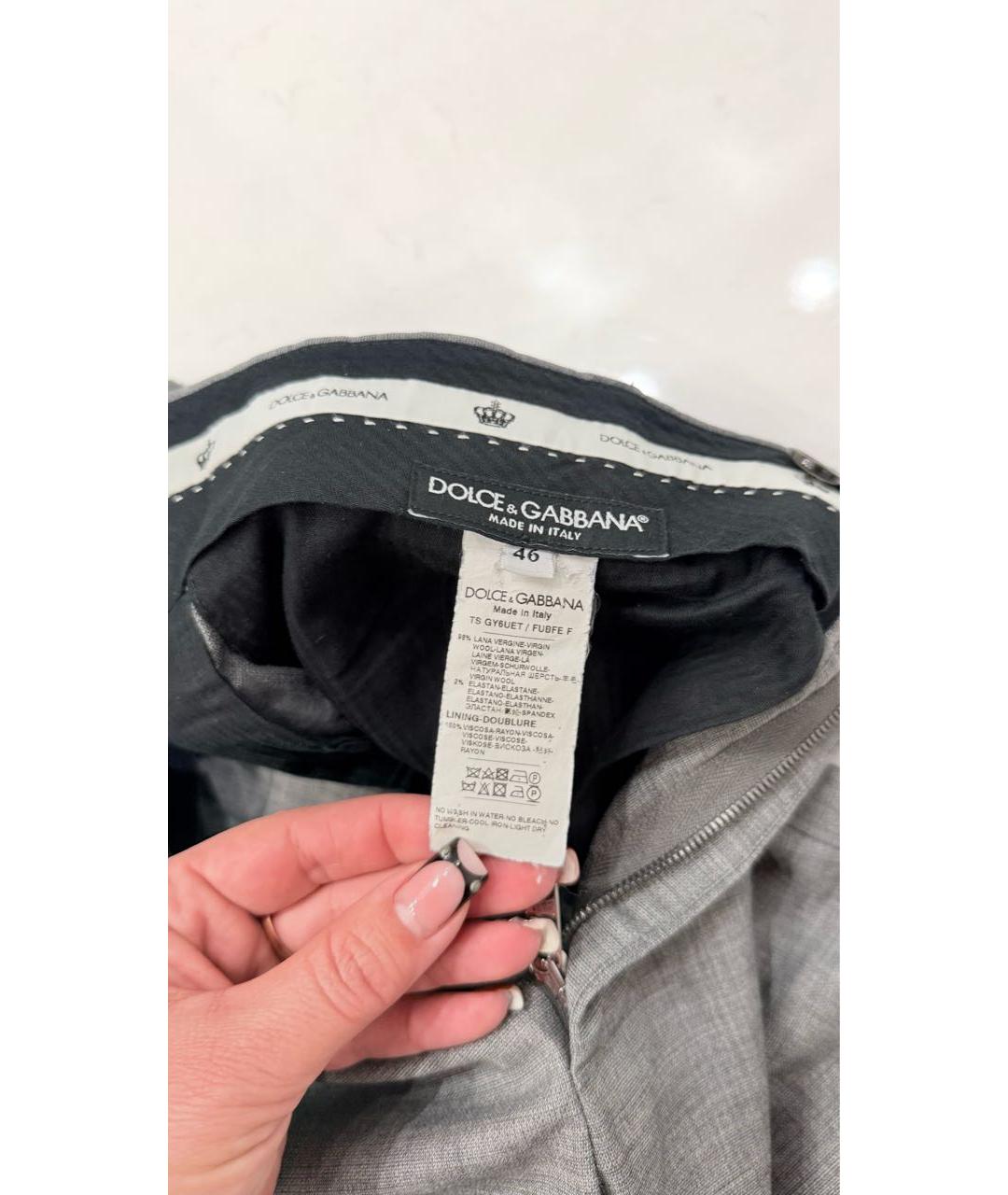 DOLCE&GABBANA Серые хлопковые шорты, фото 4
