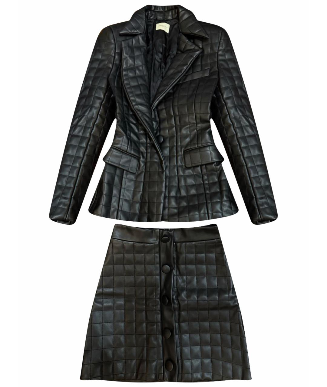 GIUSEPPE DI MORABITO Черный полиуретановый жакет/пиджак, фото 1